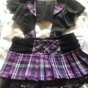 Purple, Black and White